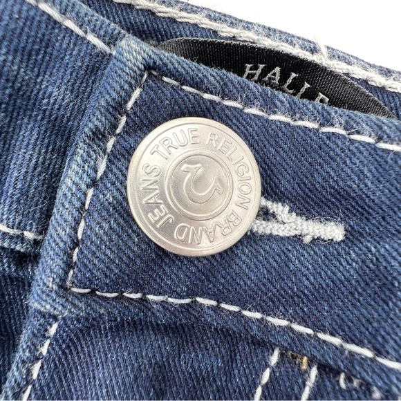 True Religion Jeans Halle Big T High Rise Flap Super Skinny Dark Wash 28/6 NWT - Picture 4 of 9